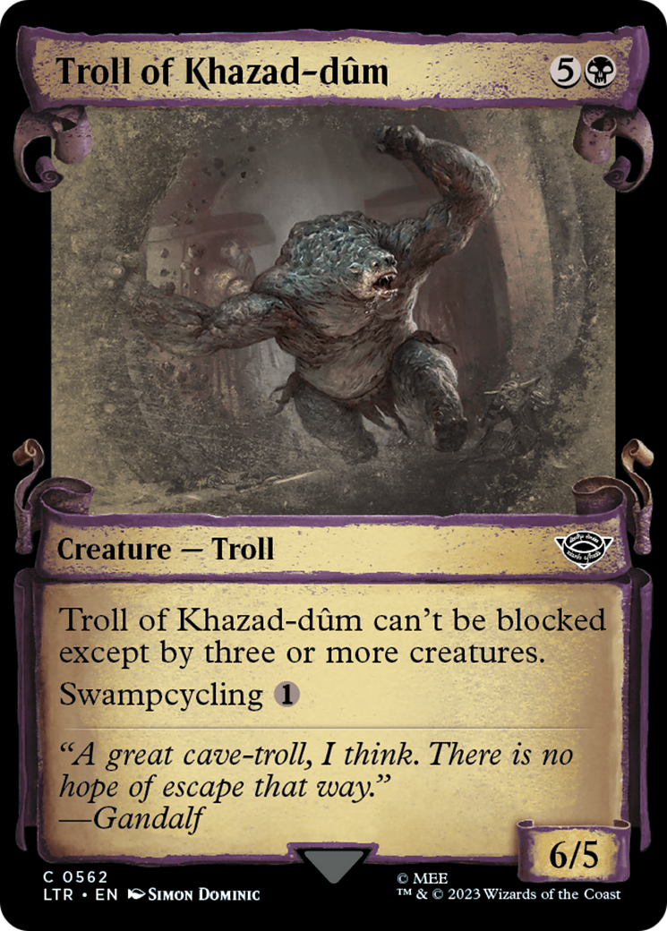 Troll of Khazad-dûm (LTR-562) [The Lord of the Rings: Tales of Middle-earth]: (Showcase) Foil