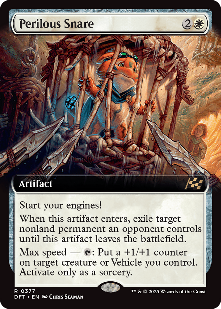 Perilous Snare (DFT-377) [Aetherdrift]: (Extended Art) Foil