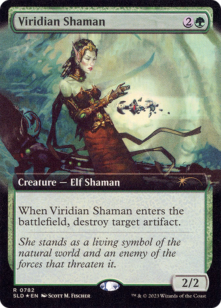 Viridian Shaman (SLD-782) [Secret Lair Drop]: (Extended Art) Foil
