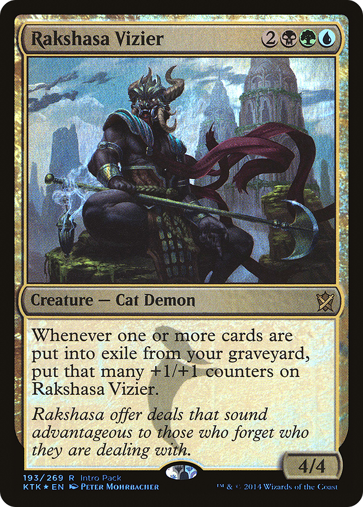 Rakshasa Vizier (UMP-193) [Khans of Tarkir Promos] Foil
