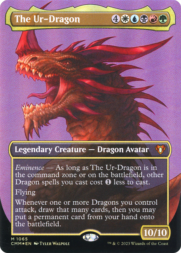The Ur-Dragon (CMM-1065) [Commander Masters] (Borderless) Foil