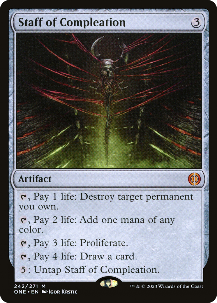 Staff of Compleation (ONE-242) [Phyrexia: All Will Be One] Foil