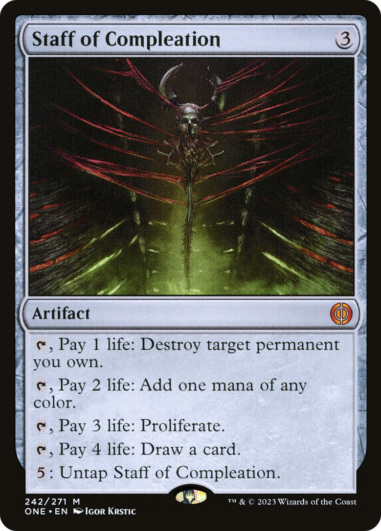 Staff of Compleation (ONE-242) [Phyrexia: All Will Be One] Foil