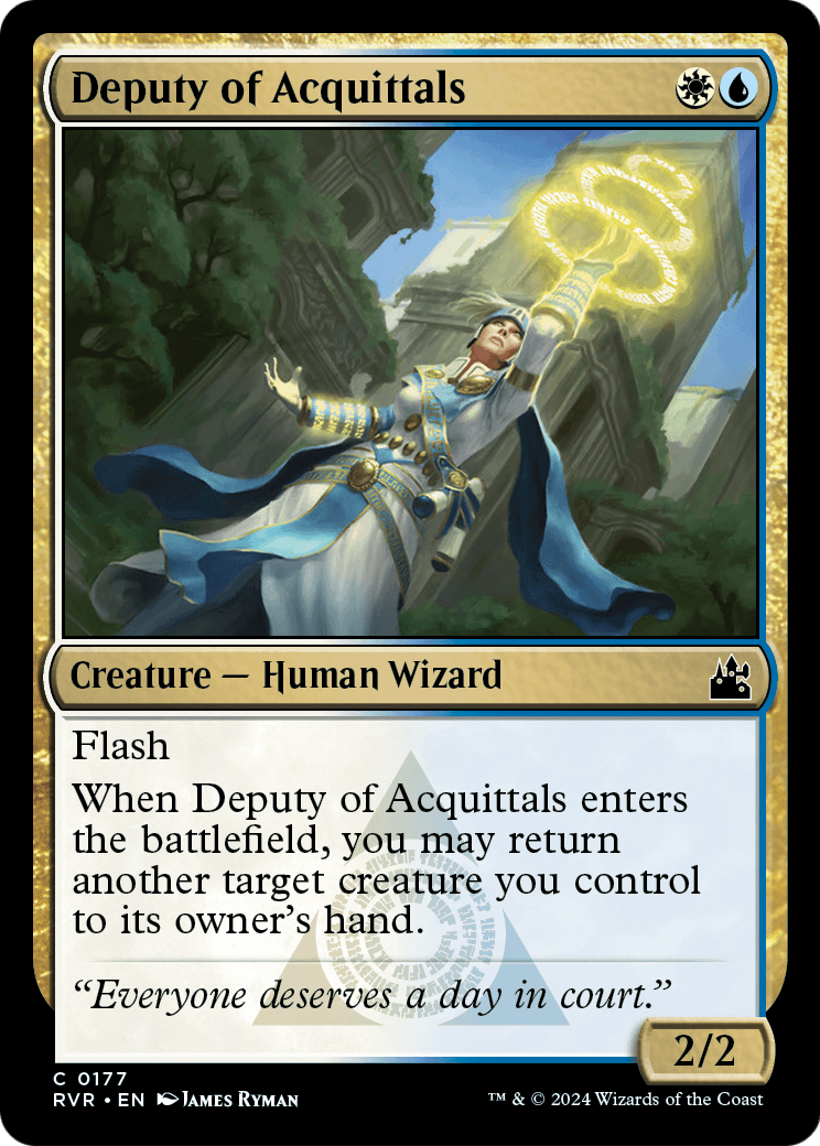 Deputy of Acquittals (RVR-177) [Ravnica Remastered] Foil