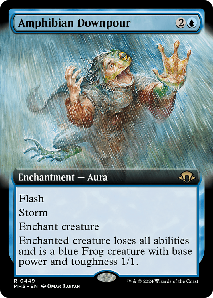 Amphibian Downpour (MH3-449) [Modern Horizons 3]: (Extended Art)