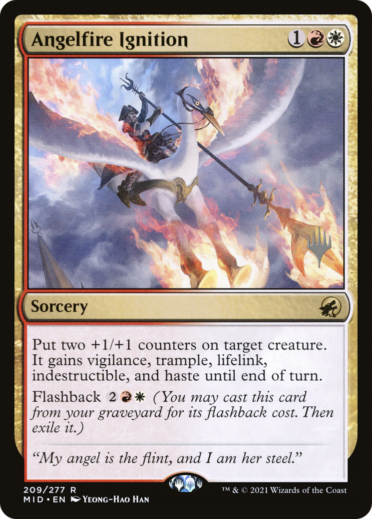 Angelfire Ignition (PPMID-209P) [Promo Pack: Innistrad: Midnight Hunt Promos]