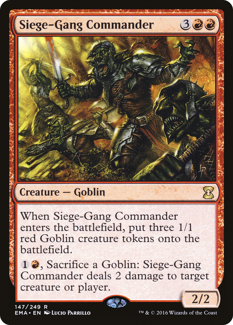 Siege-Gang Commander (EMA-147) [Eternal Masters] Foil