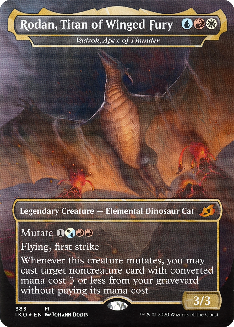 Rodan, Titan of Winged Fury - Vadrok, Apex of Thunder (IKO-383) (Borderless) [Ikoria: Lair of Behemoths]