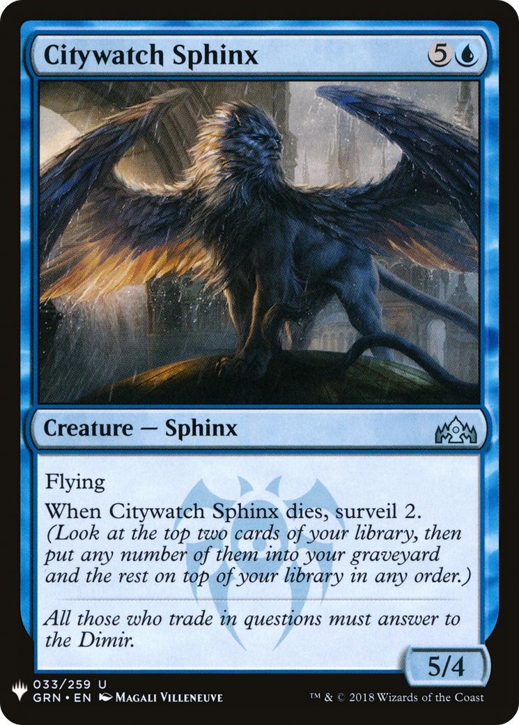 Citywatch Sphinx (LIST-GRN-33) [The List]