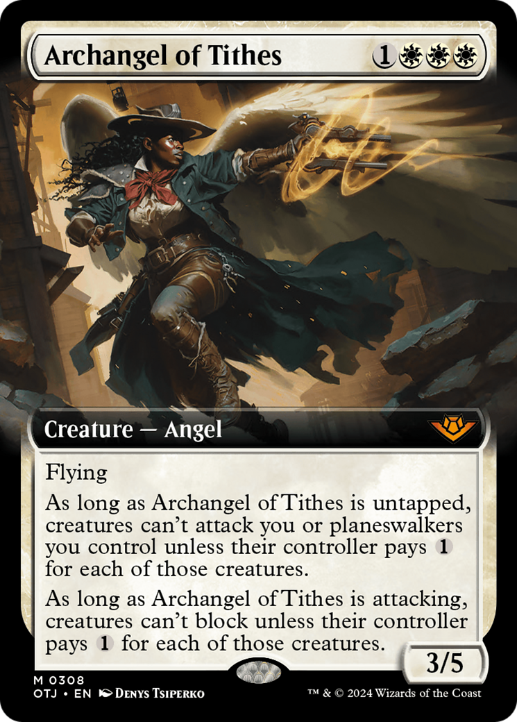 Archangel of Tithes (OTJ-308) [Outlaws of Thunder Junction]: (Extended Art)