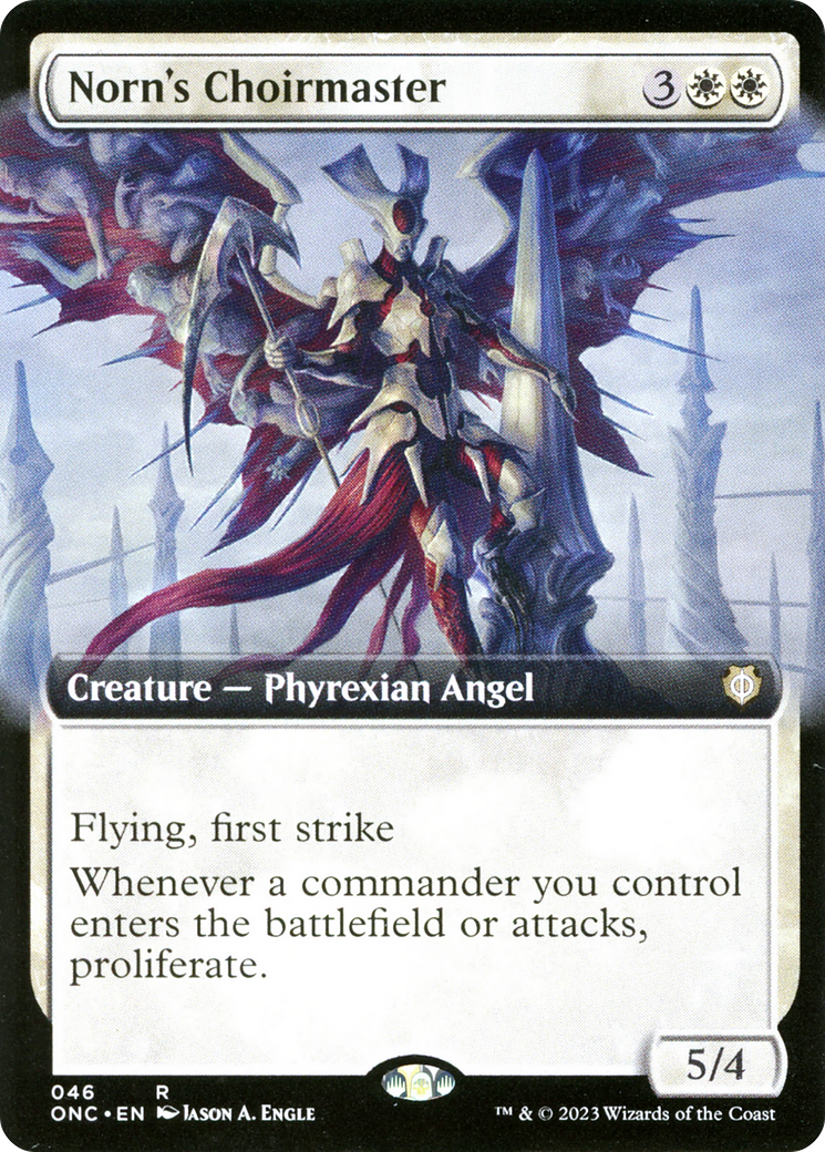 Norn's Choirmaster (ONC-046) [Phyrexia: All Will Be One Commander]: (Extended Art) Foil