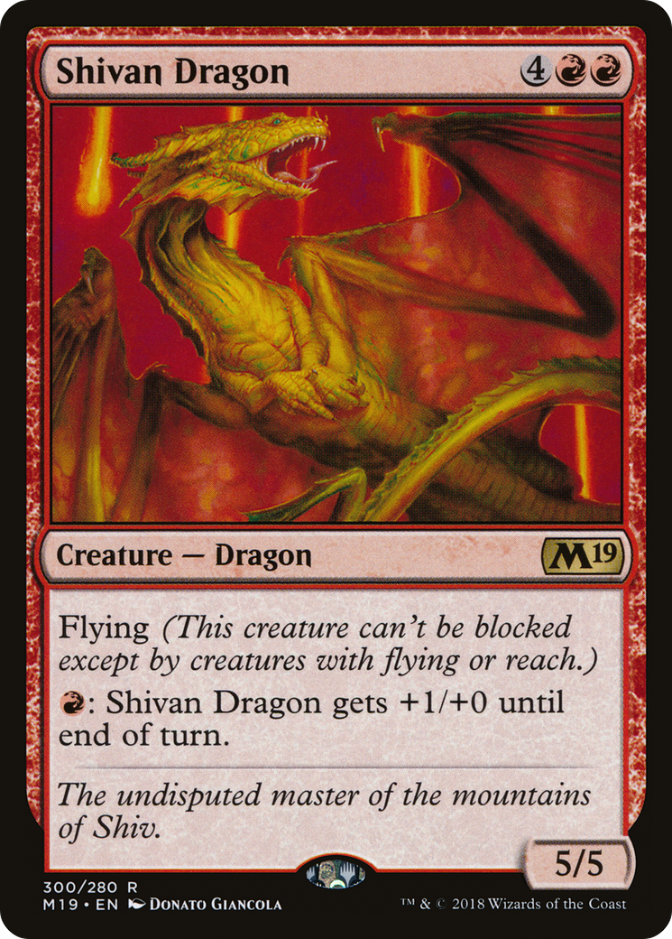Shivan Dragon (M19-300) [Core Set 2019]