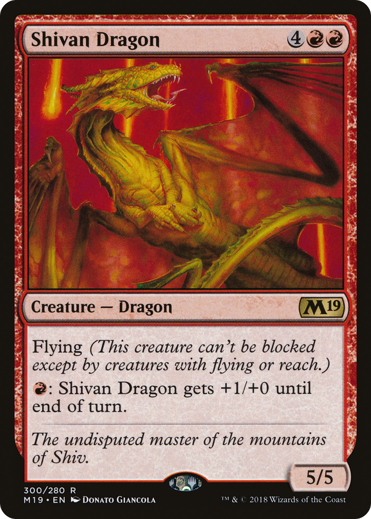 Shivan Dragon (M19-300) [Core Set 2019]
