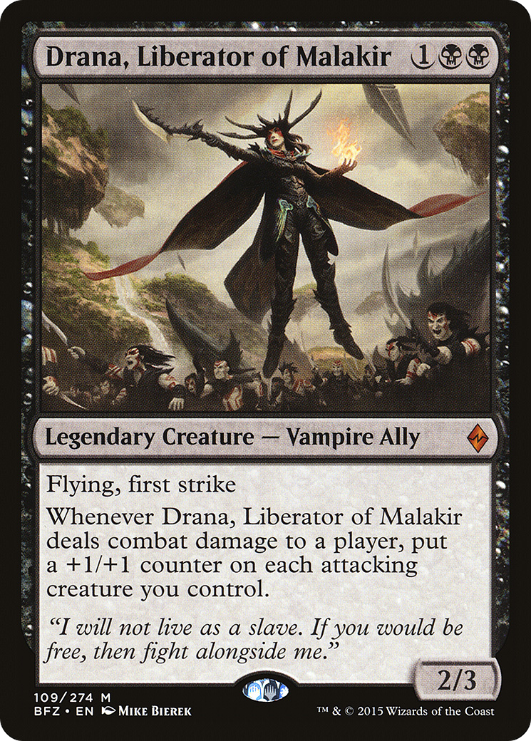 Drana, Liberator of Malakir (BFZ-109) [Battle for Zendikar]