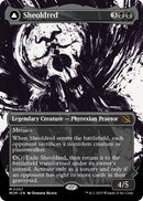 Sheoldred // The True Scriptures (MOM-297) [March of the Machine]: (Showcase) (Borderless) Foil