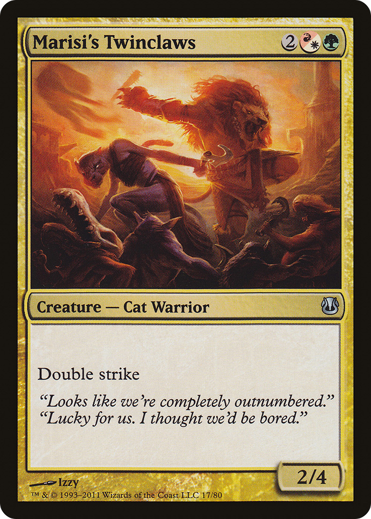 Marisi's Twinclaws (DDH-017) [Duel Decks: Ajani vs. Nicol Bolas]
