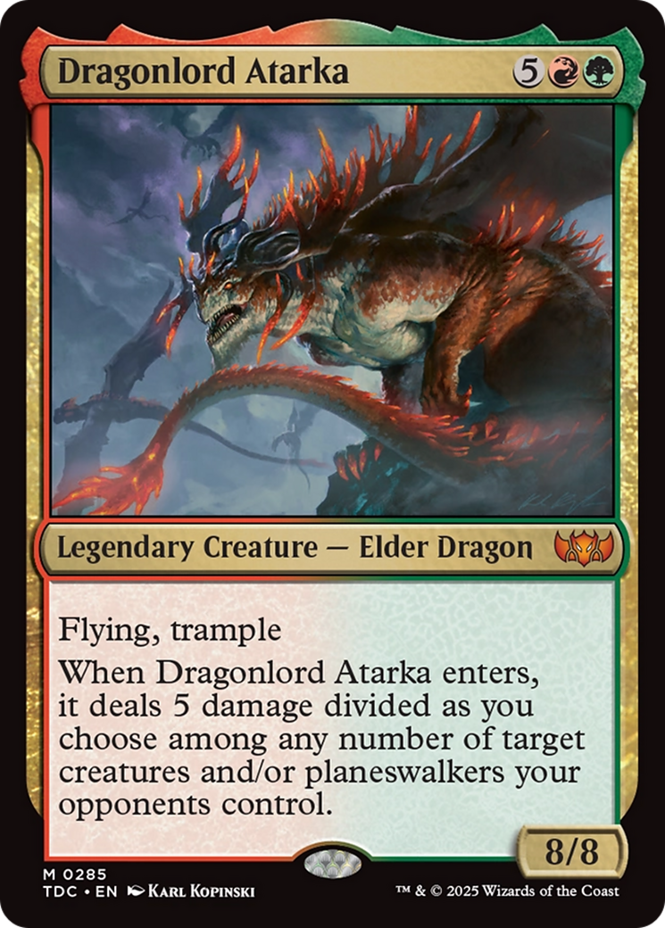 Dragonlord Atarka (TDC-285) [Commander: Tarkir: Dragonstorm]