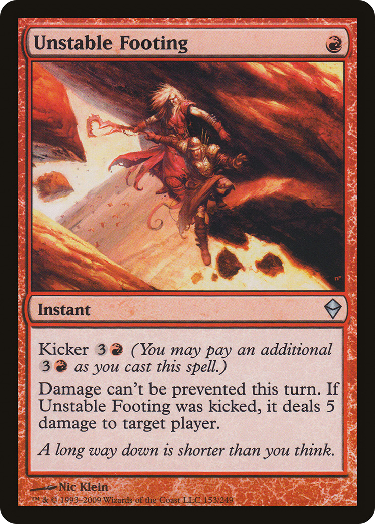 Unstable Footing (ZEN-153) [Zendikar]