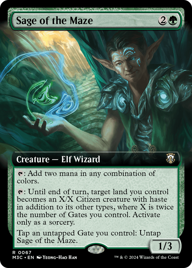 Sage of the Maze (M3C-067) [Modern Horizons 3 Commander]: (Extended Art) Foil