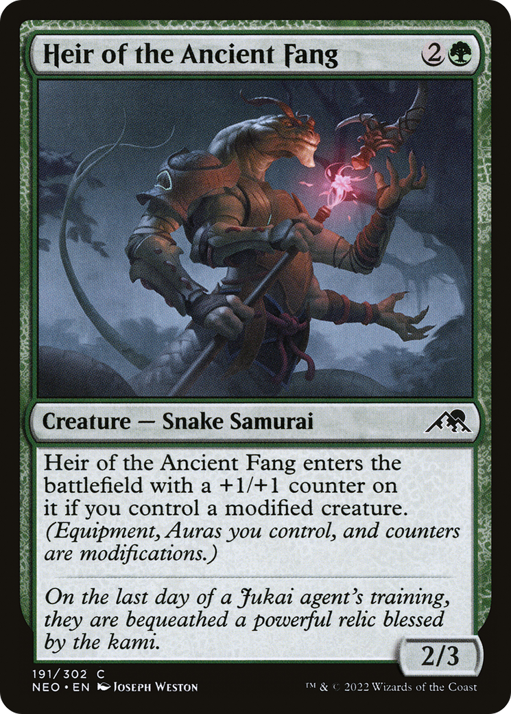 Heir of the Ancient Fang (NEO-191) [Kamigawa: Neon Dynasty] Foil