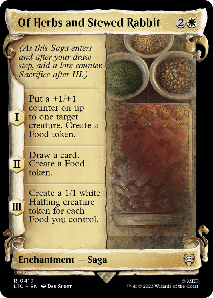 Of Herbs and Stewed Rabbit (Showcase Scrolls) (LTC-419) [Tales of Middle-earth Commander]
