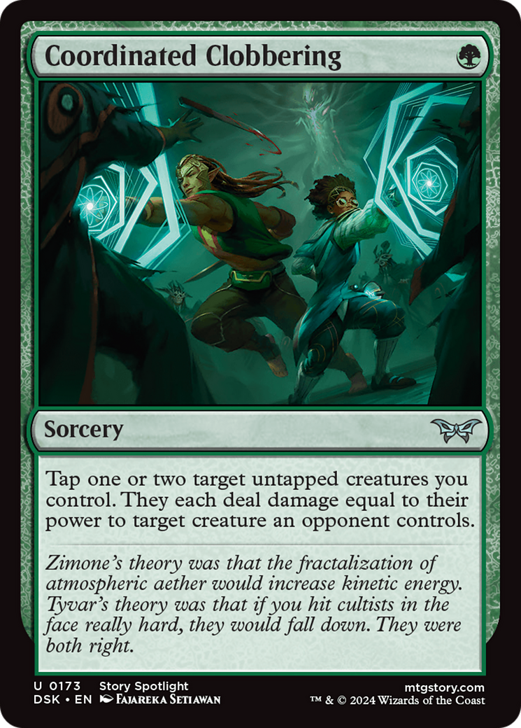 Coordinated Clobbering (DSK-173) [Duskmourn: House of Horror] Foil