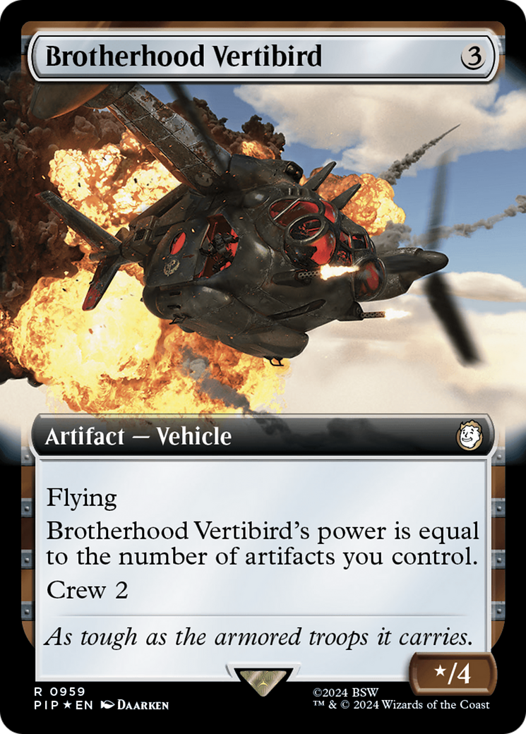 Brotherhood Vertibird (PIP-959) [Fallout]: (Extended Art) Foil