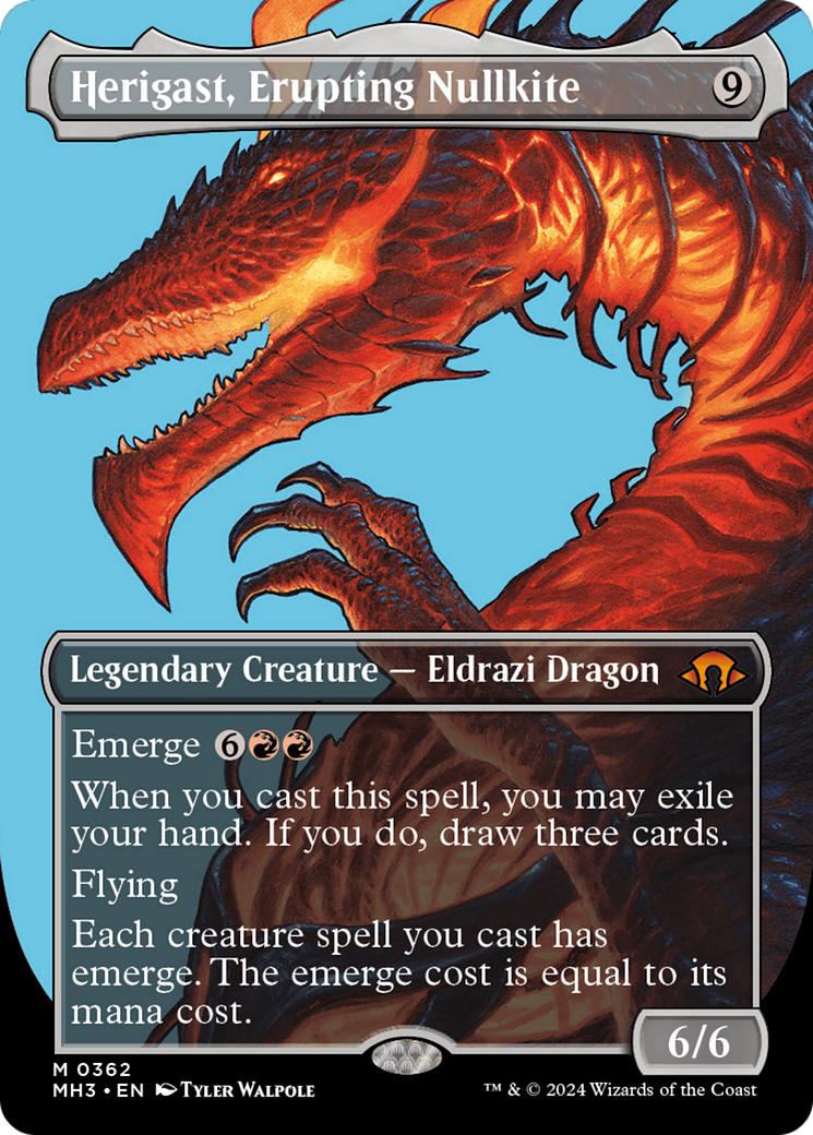 Herigast, Erupting Nullkite (MH3-362) [Modern Horizons 3] (Borderless) Foil