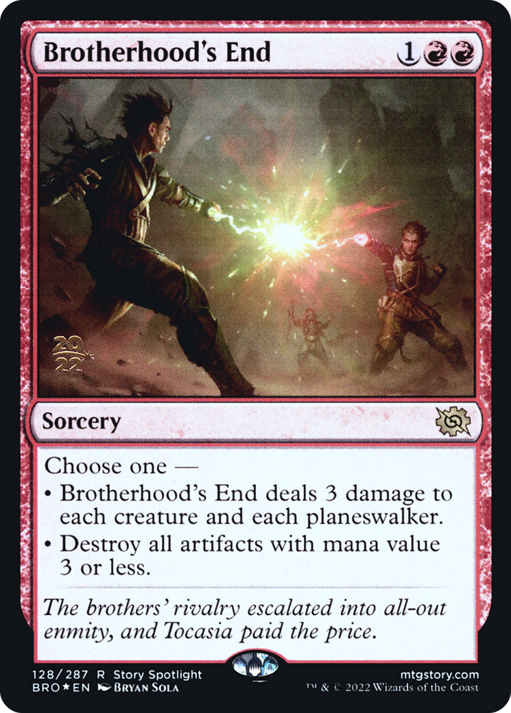 Brotherhood's End (PRE-128) [The Brothers' War Promos] Foil