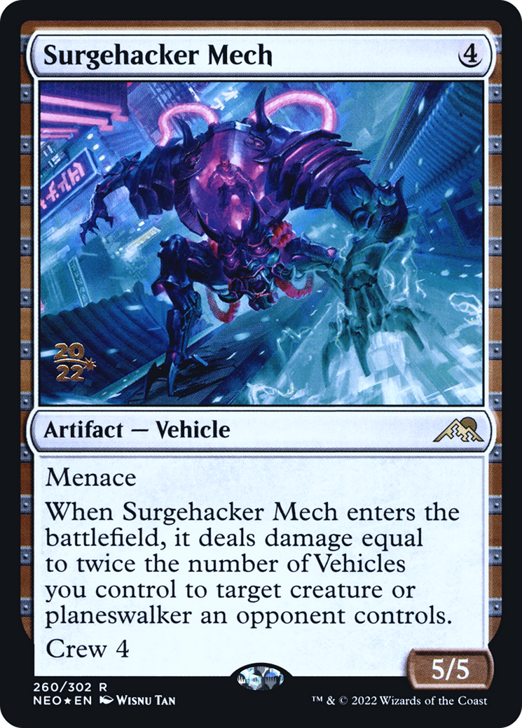Surgehacker Mech (PRE-260) [Kamigawa: Neon Dynasty Promos] Foil