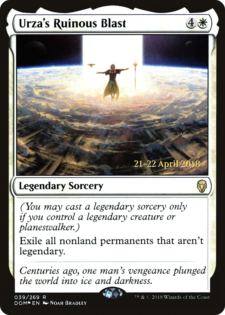 Urza's Ruinous Blast (PRE-39S) [Dominaria Promos] Foil