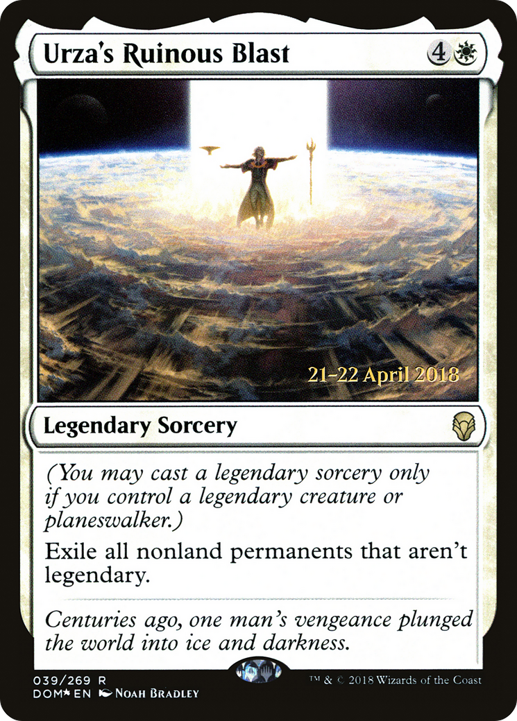 Urza's Ruinous Blast (PRE-39S) [Dominaria Promos] Foil