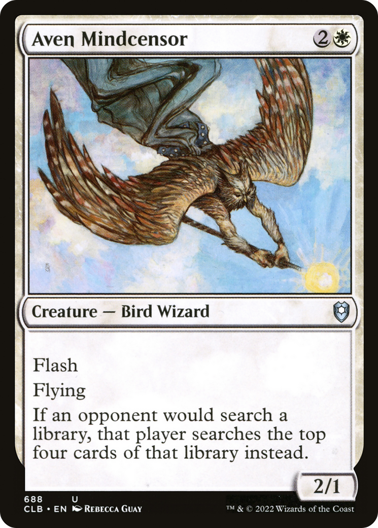 Aven Mindcensor (CLB-688) [Commander Legends: Battle for Baldur's Gate]
