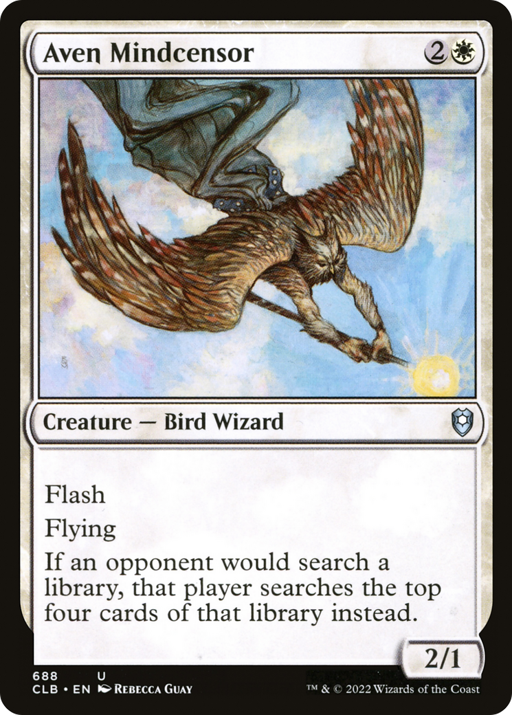 Aven Mindcensor (CLB-688) [Commander Legends: Battle for Baldur's Gate]