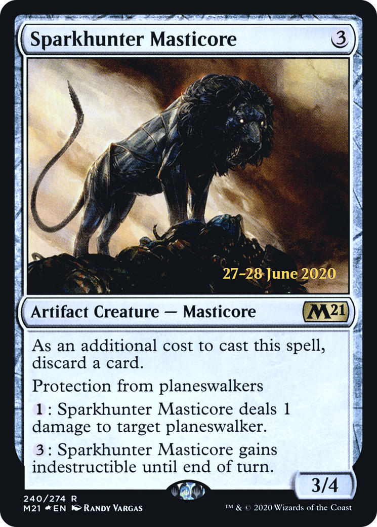 Sparkhunter Masticore (PRE-240S) [Core Set 2021 Promos] Foil