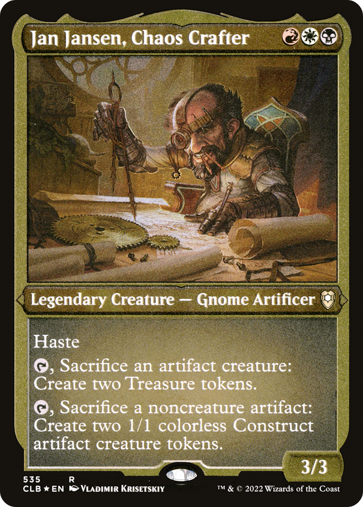 Jan Jansen, Chaos Crafter (Foil Etched) (CLB-535) [Commander Legends: Battle for Baldur's Gate] Foil