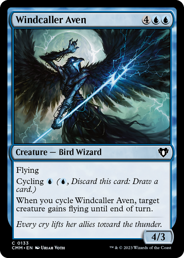 Windcaller Aven (CMM-133) [Commander Masters] Foil