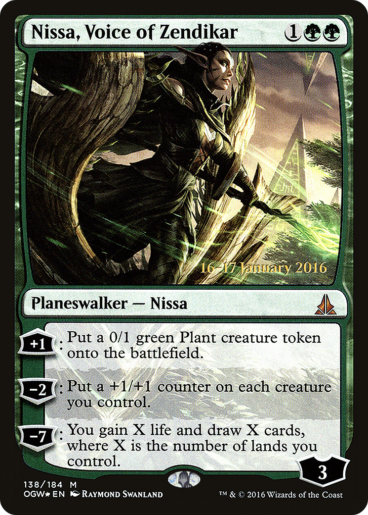 Nissa, Voice of Zendikar (PRE-138S) [Oath of the Gatewatch Promos] Foil