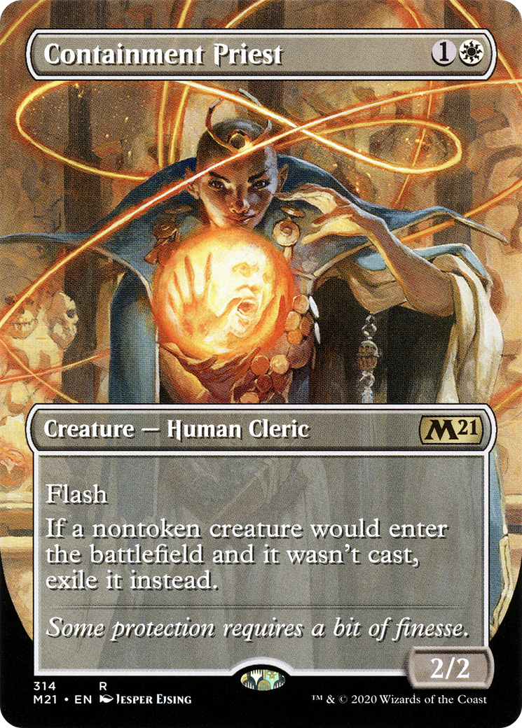Containment Priest (Alternate Art) (M21-314) (Borderless) [Core Set 2021] Foil