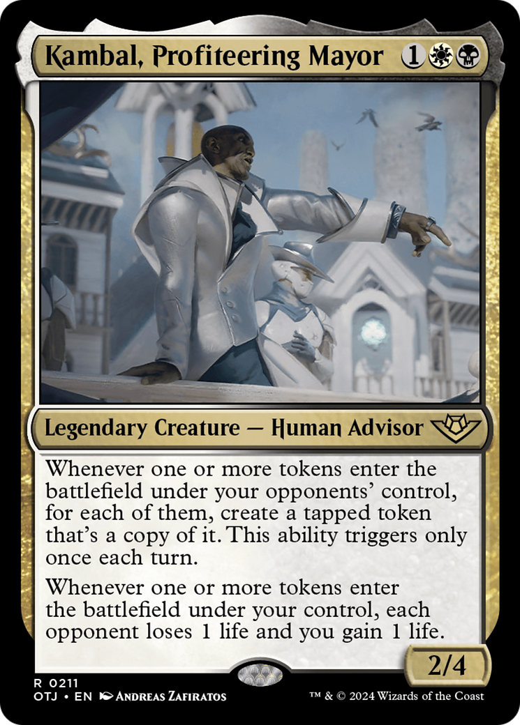 Kambal, Profiteering Mayor (OTJ-211) [Outlaws of Thunder Junction] Foil