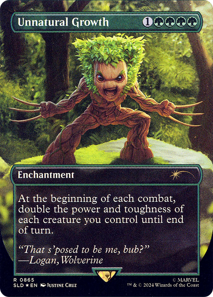 Unnatural Growth (SLD-865) [Secret Lair Drop] (Borderless) Foil