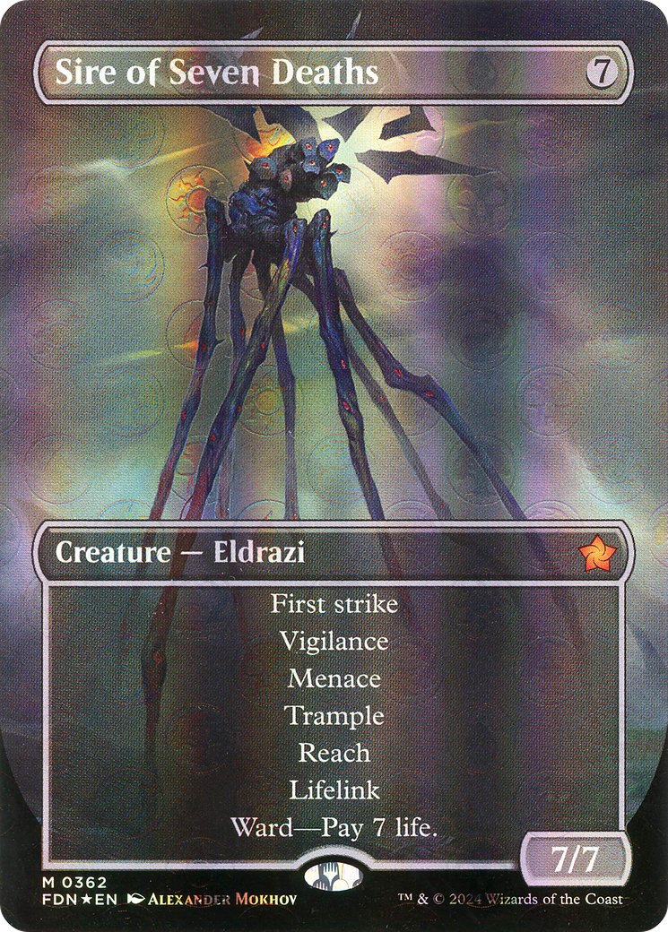 Sire of Seven Deaths (FDN-362) [Foundations] (Borderless) Foil