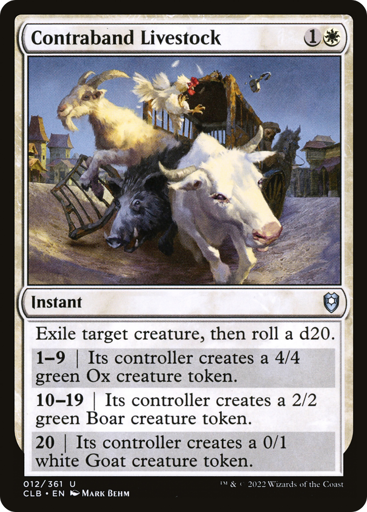 Contraband Livestock (CLB-012) [Commander Legends: Battle for Baldur's Gate]