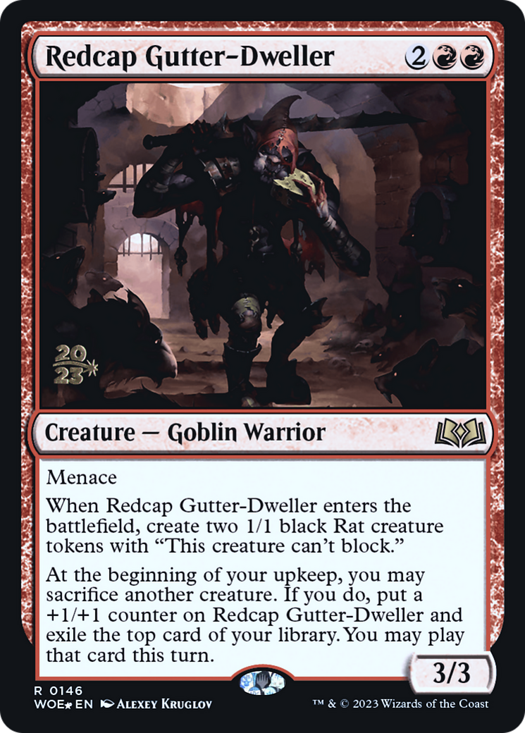 Redcap Gutter-Dweller (PRE-146S) [Wilds of Eldraine Promos] Foil