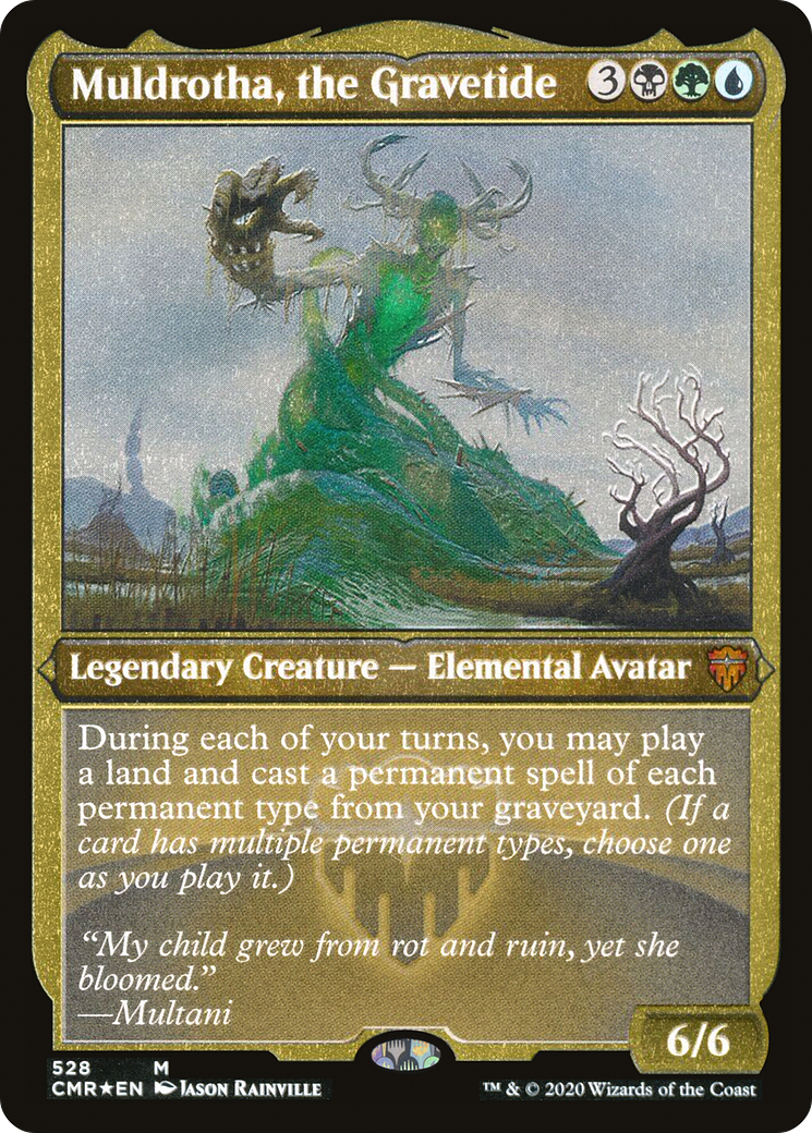 Muldrotha, the Gravetide (Foil Etched) (CMR-528) [Commander Legends] Foil