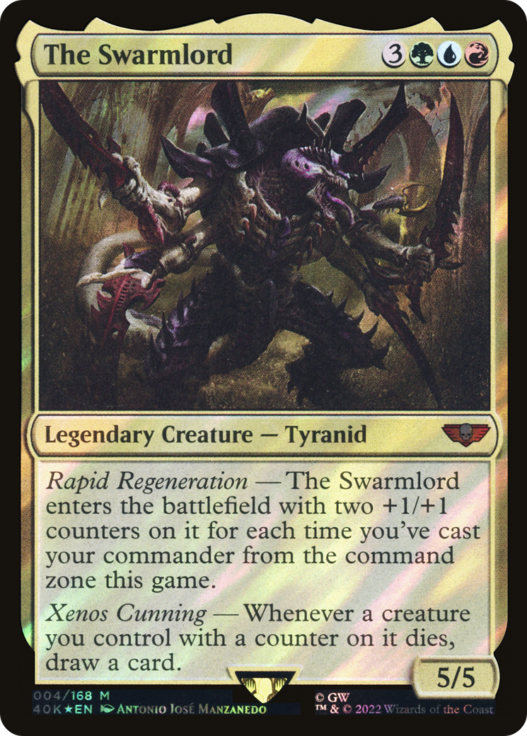 The Swarmlord (Surge Foil) (40K-004) [Warhammer 40,000 Commander] Foil