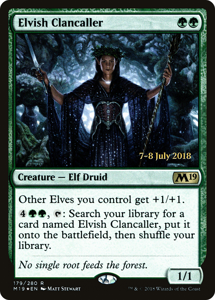 Elvish Clancaller (PRE-179S) [Core Set 2019 Promos] Foil