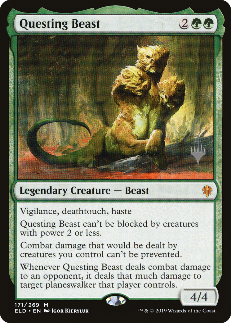 Questing Beast (PPELD-171P) [Promo Pack: Throne of Eldraine Promos]