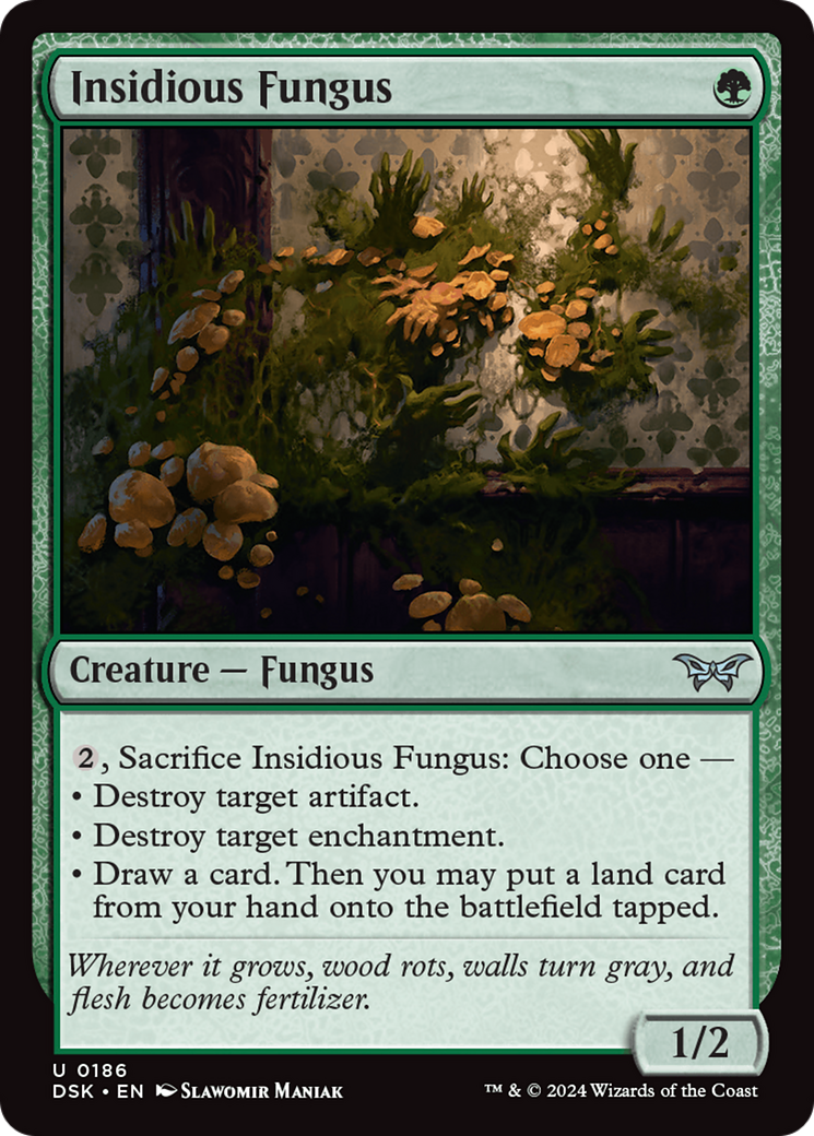 Insidious Fungus (DSK-186) [Duskmourn: House of Horror] Foil