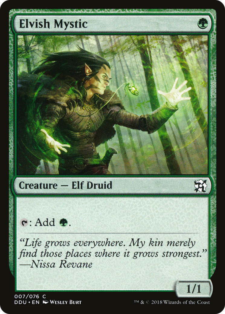 Elvish Mystic (DDU-007) [Duel Decks: Elves vs. Inventors]